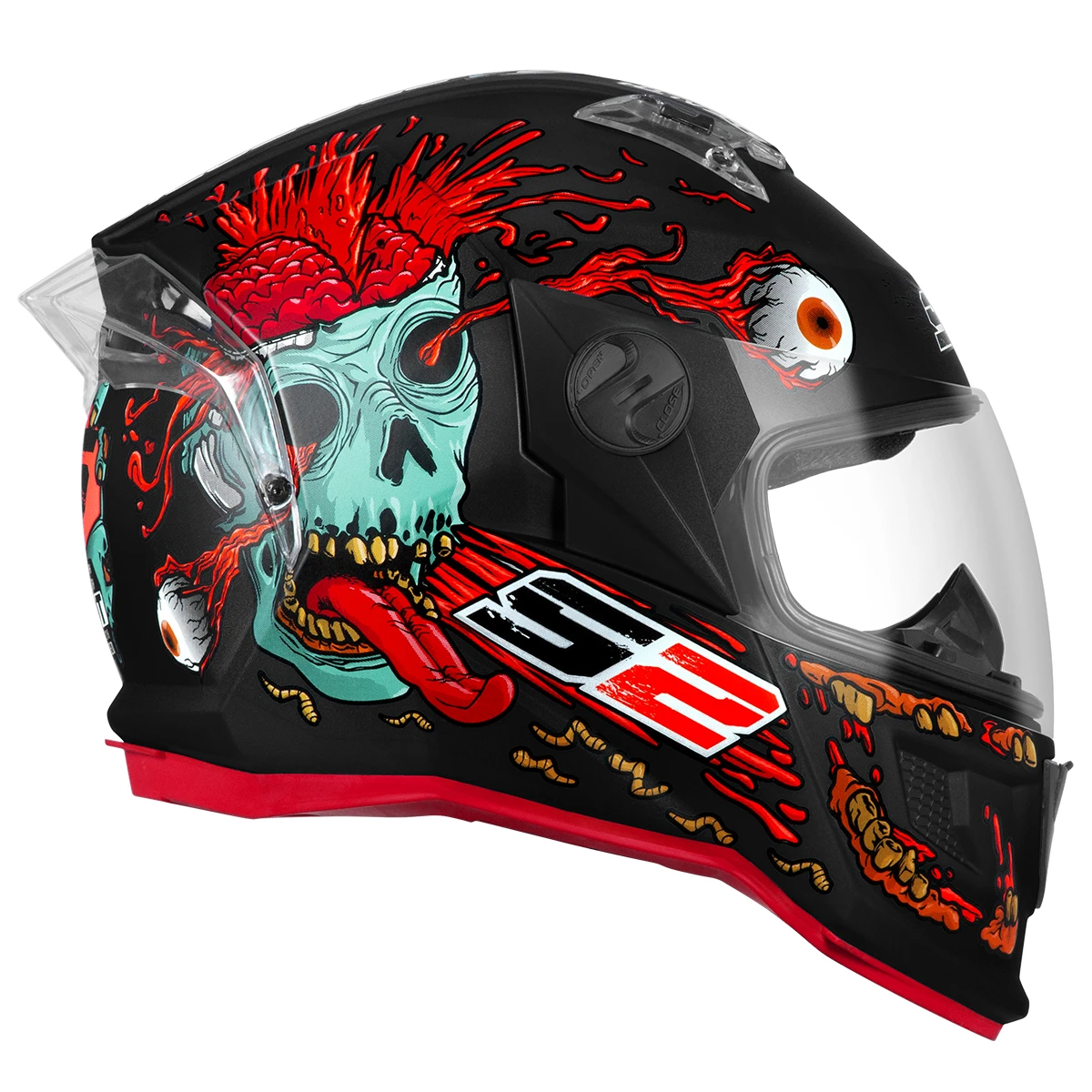 Compre Capacete Fechado Pro Tork Stealth Zombie Brilhante Sportbay