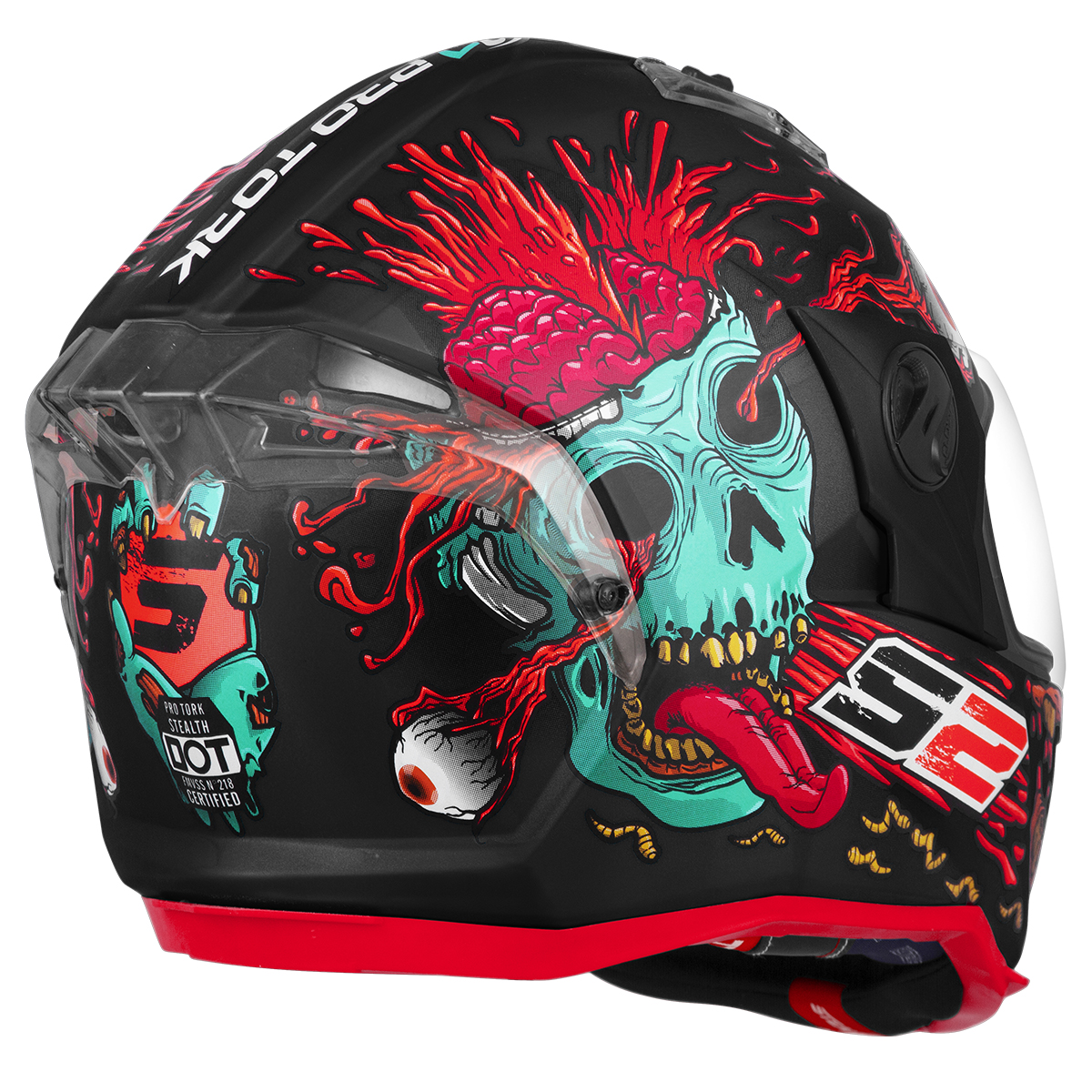 Compre Capacete Fechado Pro Tork Stealth Zombie Brilhante Sportbay