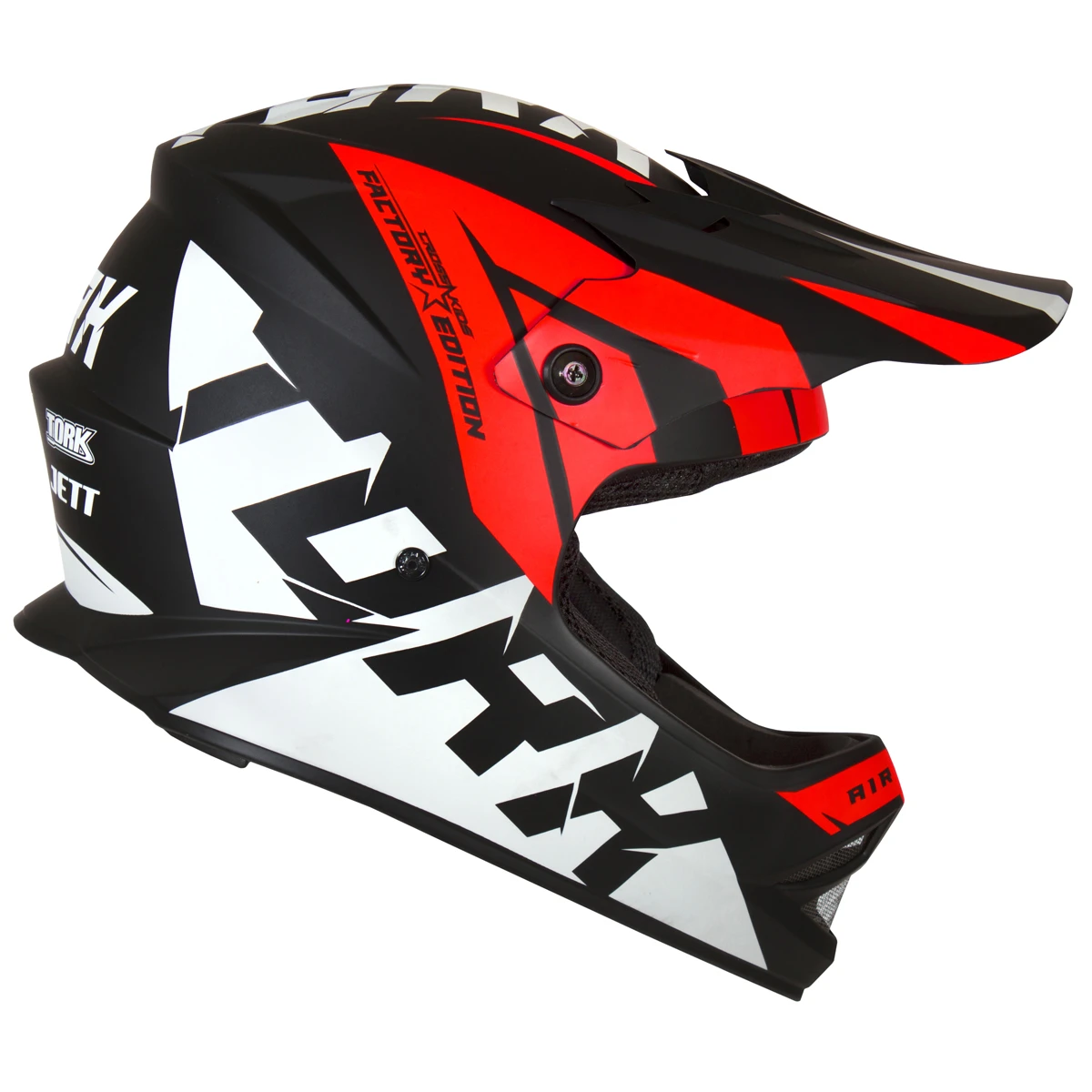 Capacete Motocross Infantil Jett Factory Edition Neon Kids - Vermelho