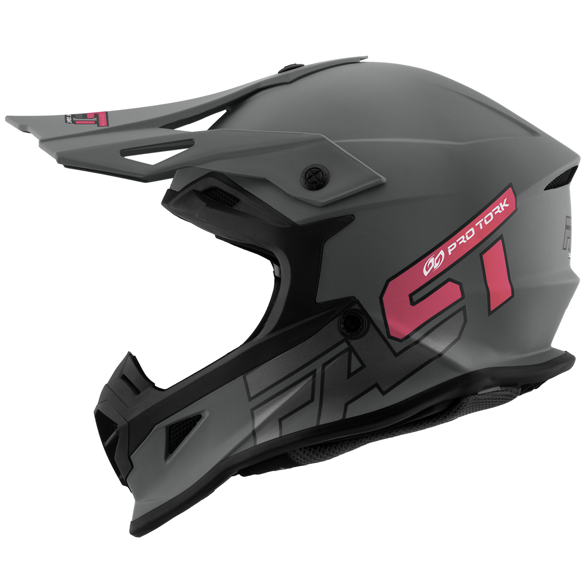 Capacete Motocross Pro Tork Fast 788 Grey Fosco