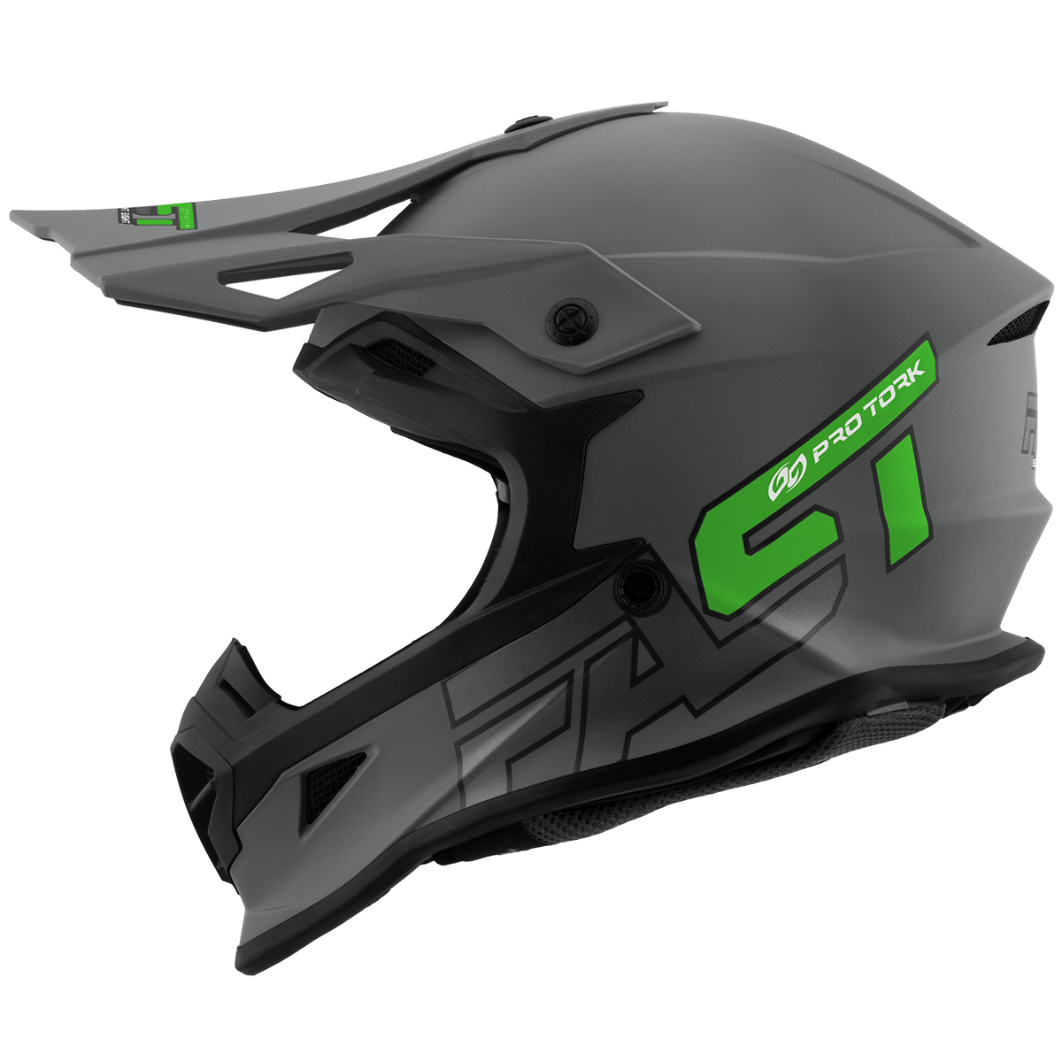 Capacete Motocross Pro Tork Fast 788 Grey Fosco