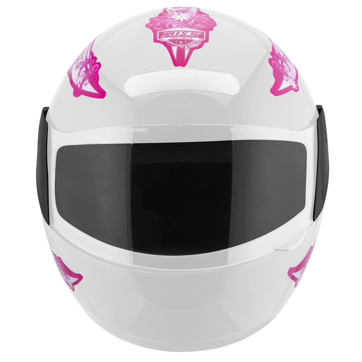 Capacete Moto Infantil Feminino Barato Liberty Four Pro Tork Fechado Rosa  Branco Rosa kit Criança Tamanho 54 Promoção Lançamento Menina Criança