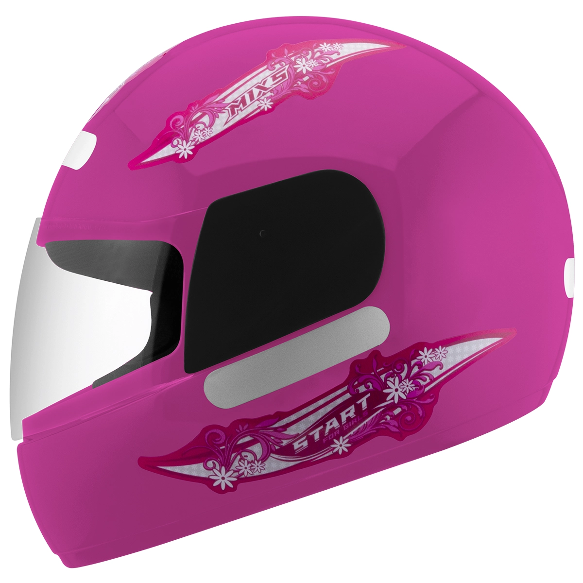 Capacete Moto Infantil Feminino Barato Liberty Four Pro Tork Fechado Rosa  Branco Rosa kit Criança Tamanho 54 Promoção Lançamento Menina Criança