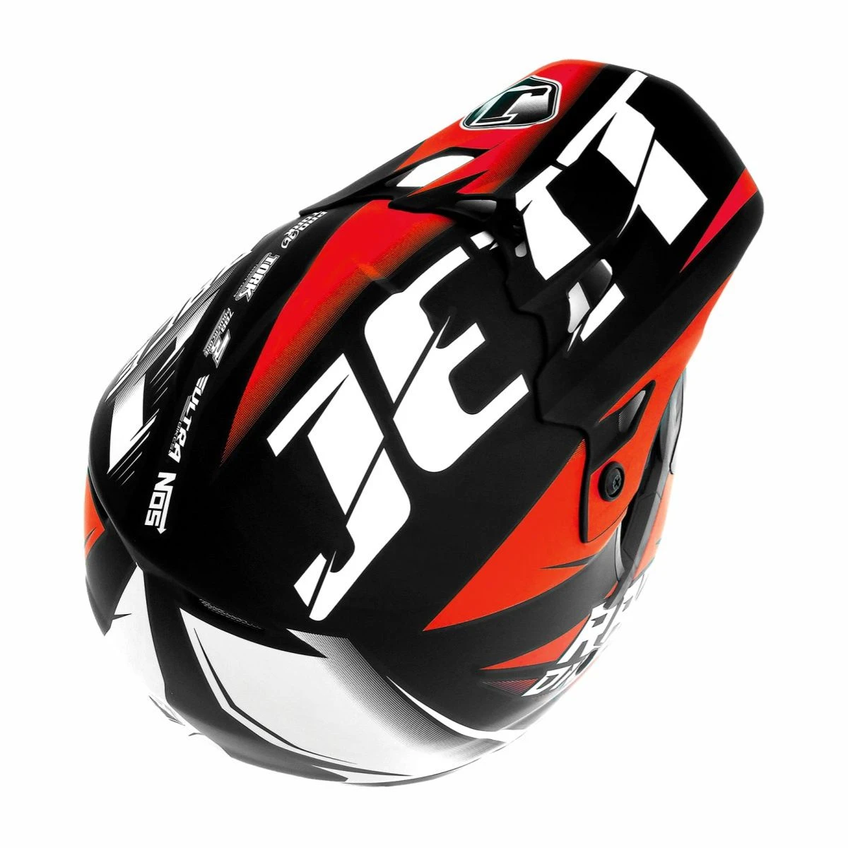 Capacete Motocross Infantil Jett Factory Edition Neon Kids - Vermelho