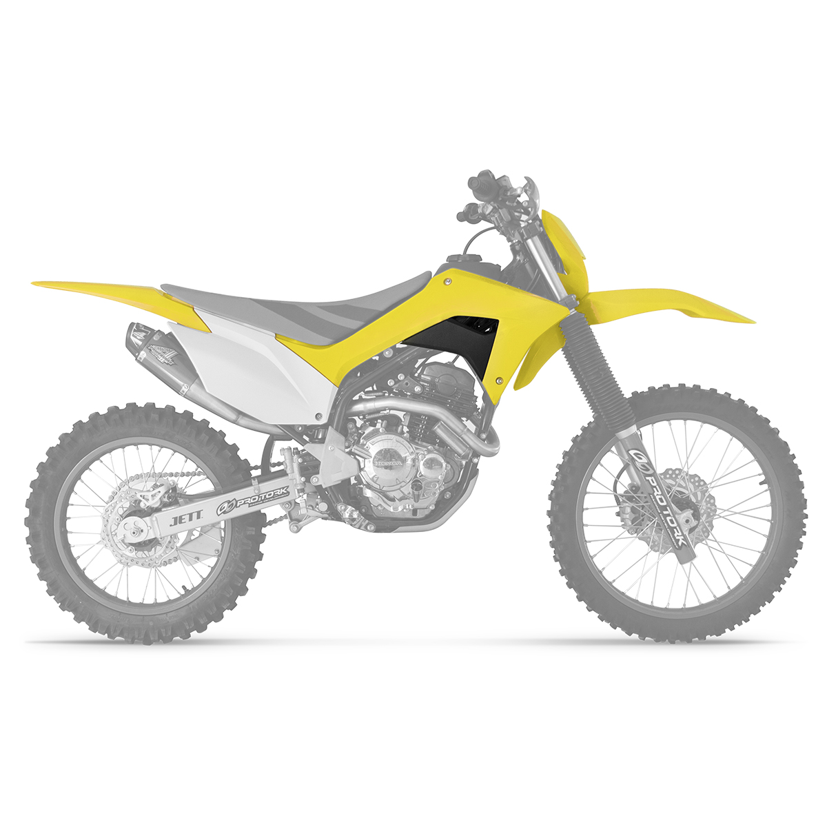 Kit Carenagem Pro Tork 5 Peças Crf 250f 2019 (tampa Branca)
