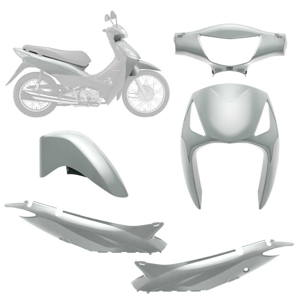 Kit Carenagem 4 Peças Pro Tork Biz 125 Ks/es 2006/10