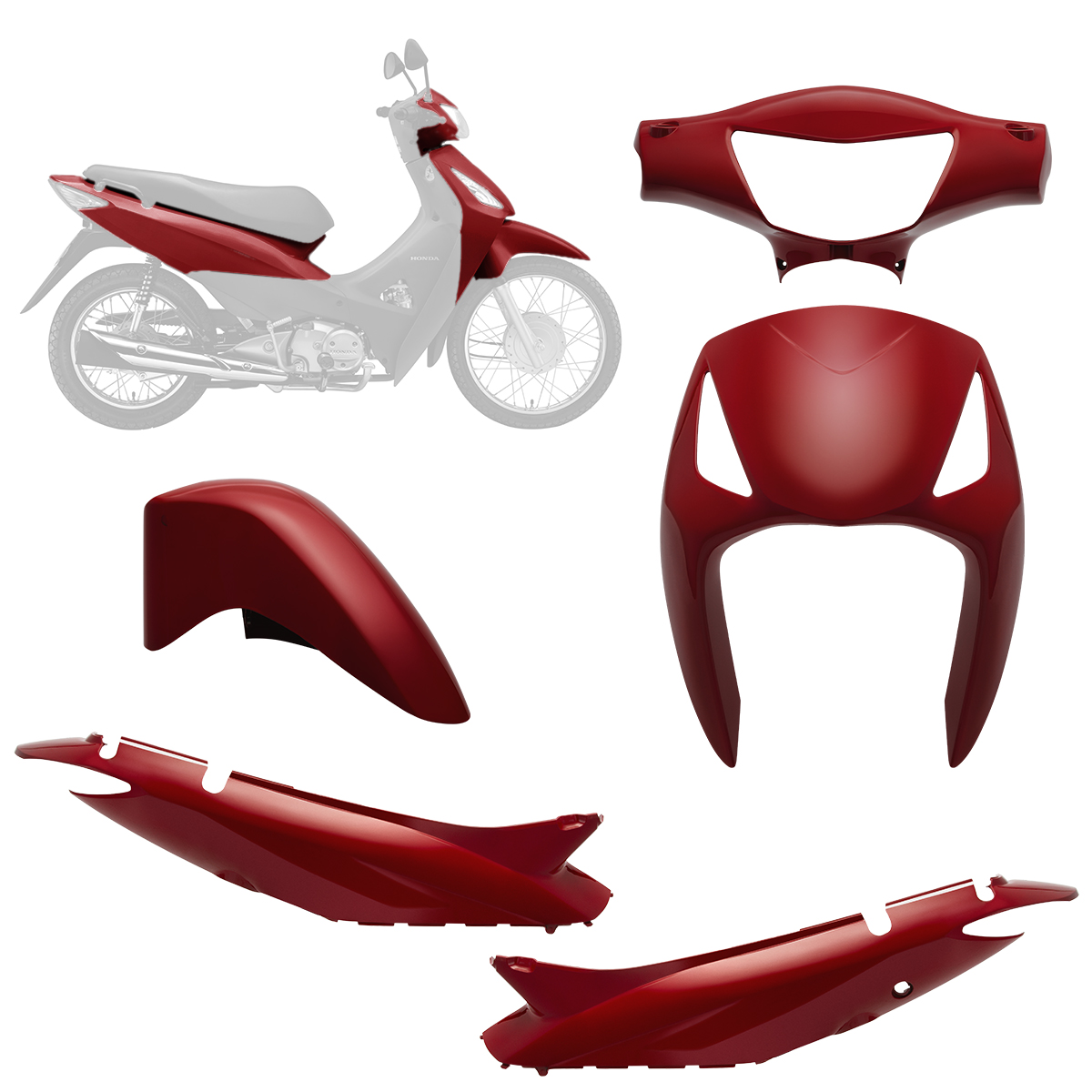 Kit Carenagem 4 Peças Pro Tork Biz 125 Ks/es 2006/10
