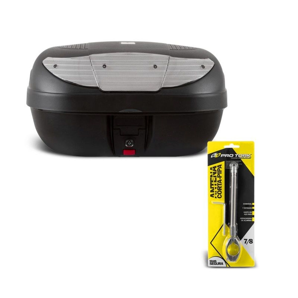 Baú 45 Litros Smartbox 2 Pro Tork com Antena Corta Pipa 7/8