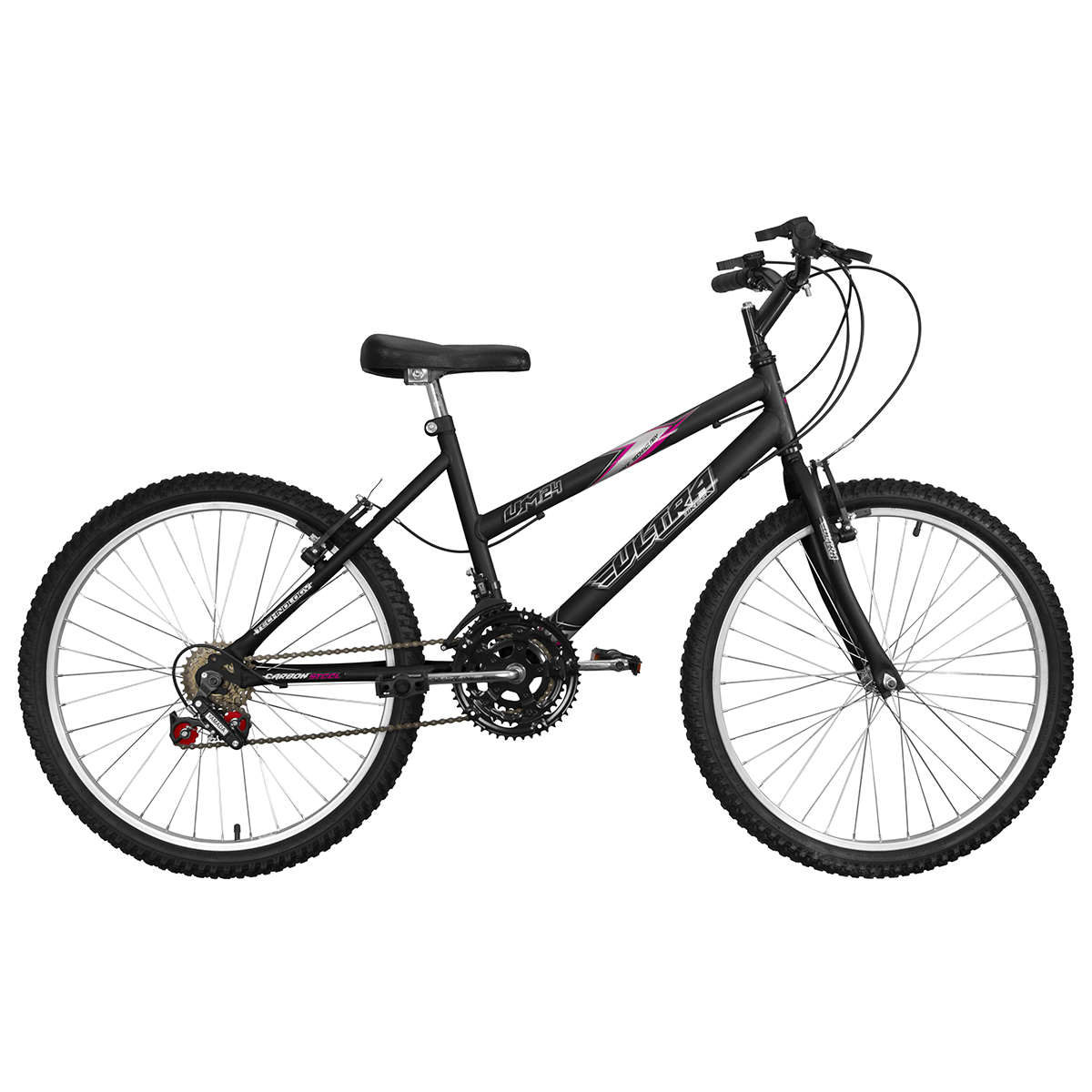 Bicicleta feminina preta aro 24 18 marchas pro tork ultra ultra bikes