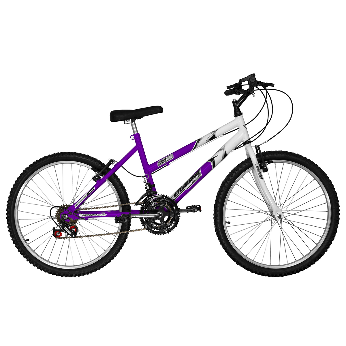Compre Bicicleta Aro 24 Ultra Bikes Feminina Bicolor 18 Marchas